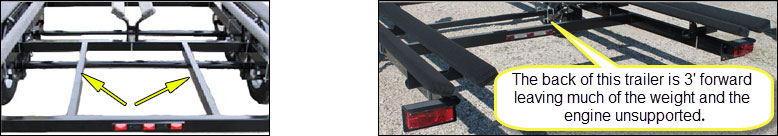 rear pontoon trailer bracing